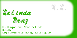 melinda mraz business card